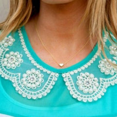 Trendy Tiny Heart Short Pendant Necklace