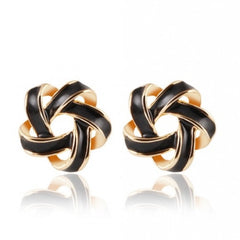 Charm Flower Cross Stud Earrings
