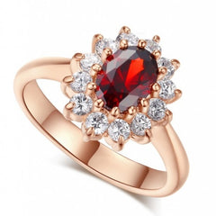 Princess Gem Sapphire Crystal Ring