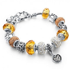 Crystal Beads Charm Bracelet