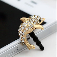 Luxury Crystal Lovely Dolphins Studded