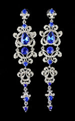 Crystal Bridal Long Drop Earrings