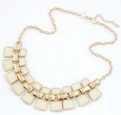 Collar Long Plated Enamel Necklace