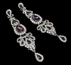 Crystal Bridal Long Drop Earrings