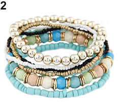 Multilayer Acrylic Beads Beach Bracelet
