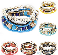 Multilayer Acrylic Beads Beach Bracelet