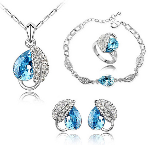 Austrian Crystal Platinum Plated Jewelry Set