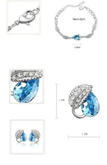 Austrian Crystal Platinum Plated Jewelry Set